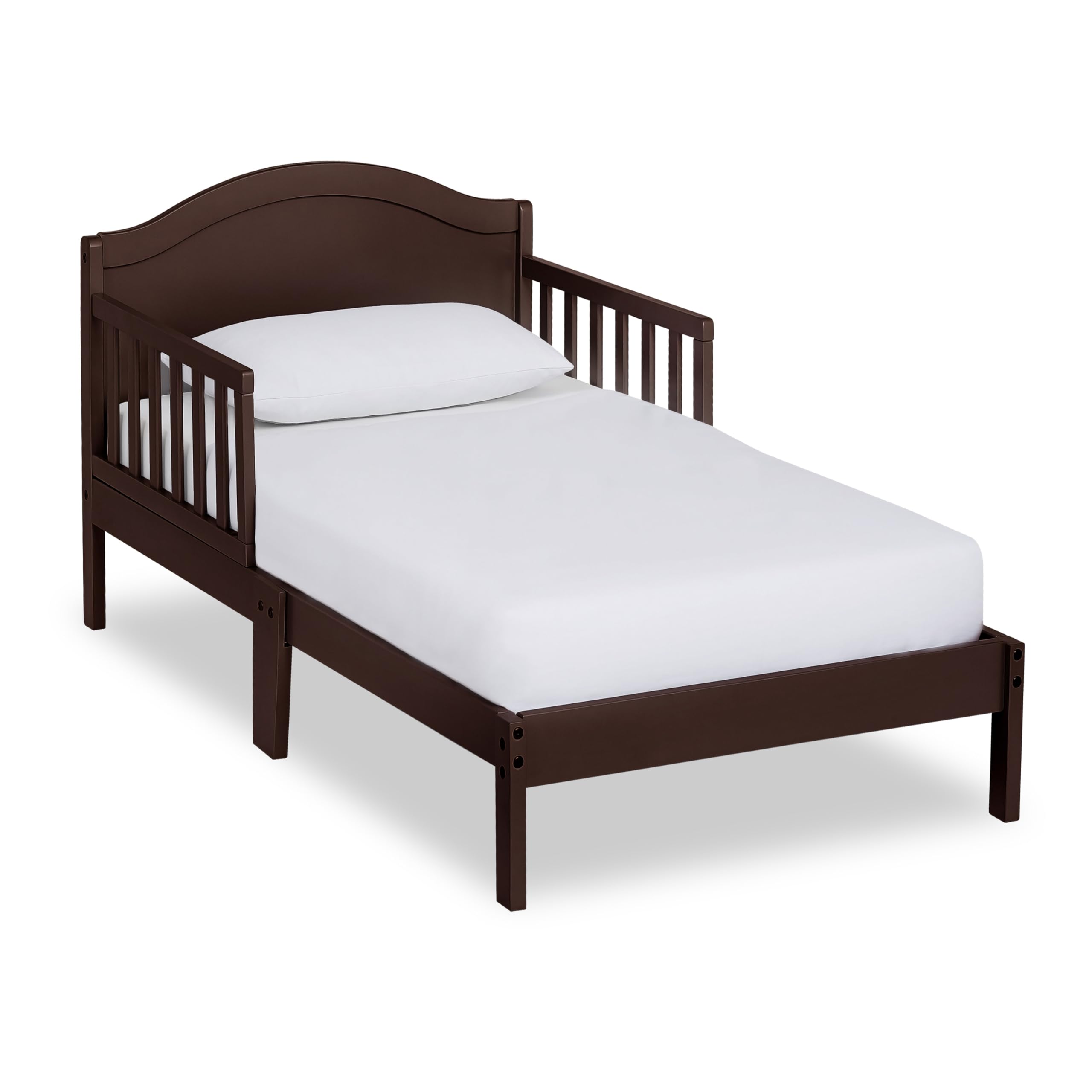 Dream On Me Sydney Toddler Bed in Espresso, Greenguard Gold Certified, JPMA Certified, Low To Floor Design, Non-Toxic Finish, Safety Rails, Made Of Pinewood