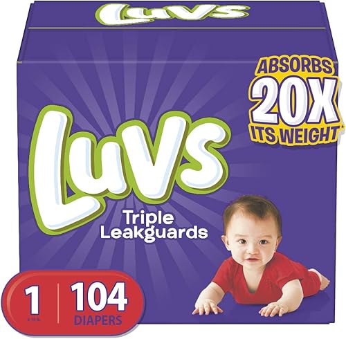 Luvs Luvs Triple leakguards Diapers Size 1 104 Count, 104 Count