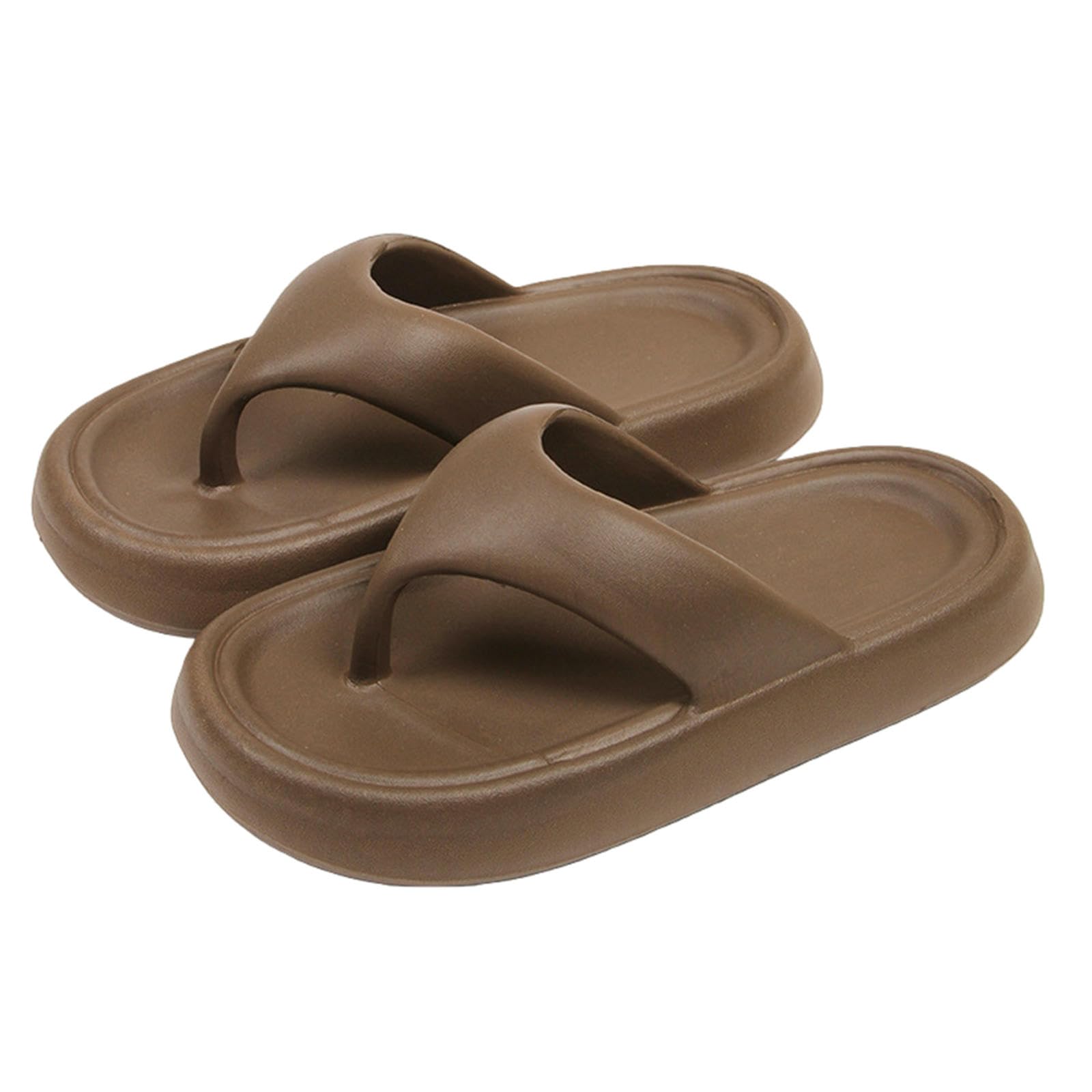 Gyios Summer Slippers Kawaii Slides Comfy Cloud Memory Foam House Slipper Shower Sandals Beach Flip-flops-brown-shoe Size 36–37; Recommended For Feet Sized 35–36