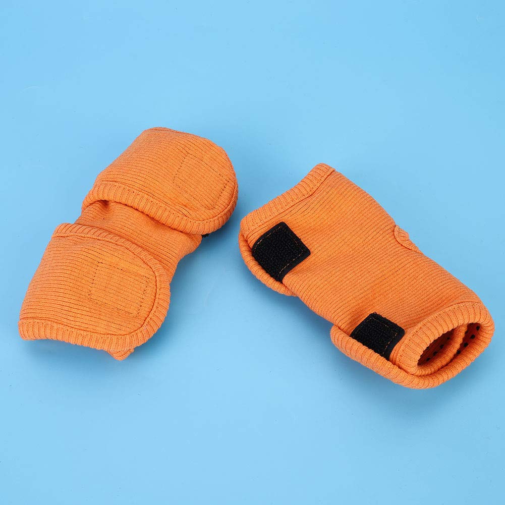 Phefop 2PCS Dog and Cat Leg Braces, Adjustable Elastic Elbow and Knee Joint Support with Hook and Loop Closure, Warm Breathable Recovery Sleeve for Post Surgery Wound Protection (M)