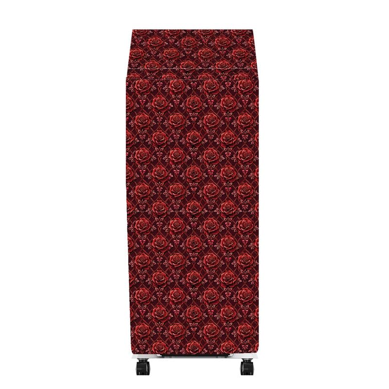 Image of PVC Cooler Cover Suitable for Symphony Diet 3D 30i+ 30-Litre Room Air Cooler Waterproof, Dustproof, Size (HxWxD) 96.52X44.45X39.37 Cm, Red Flower.