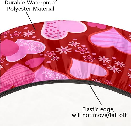 Miniatura 244 de Mantel redondo ajustado con diseño de mandala de flores, mantel circular bohemio y colorido con borde elástico, impermeable, lavable, de poliéster