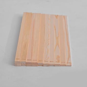 10pcs Pottery Clay Rolling Pin Thickness Guides Set, 3mm 5mm 7mm 10mm 12mm