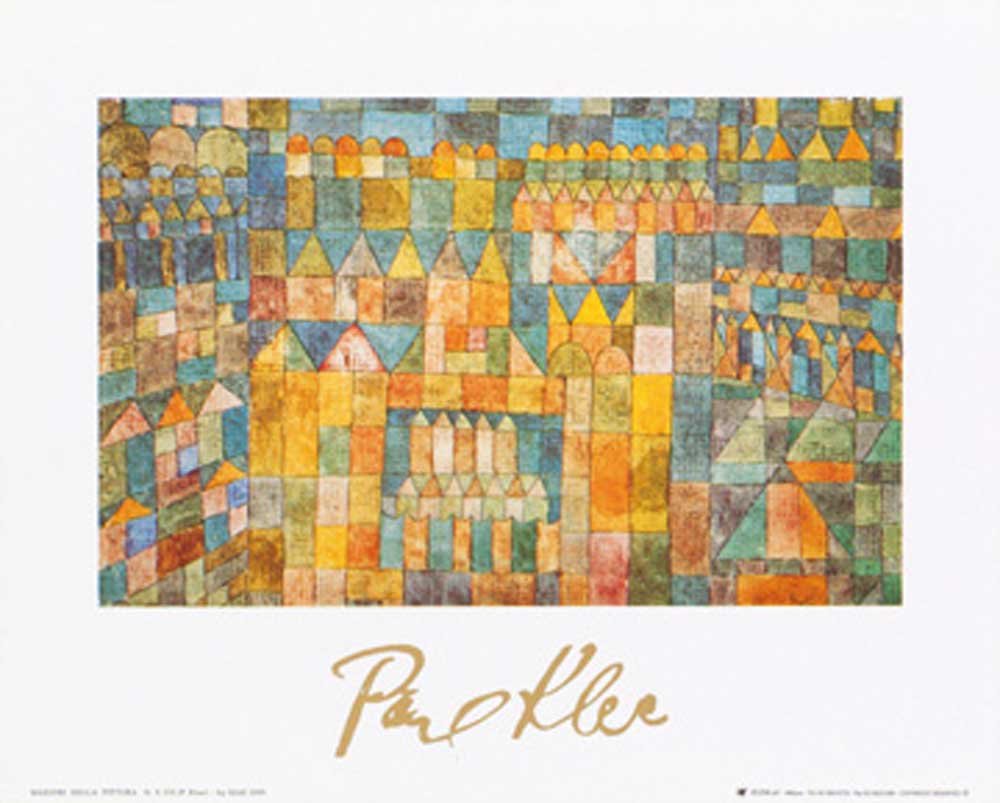 Paul Klee – Tempel Viertel von Pert 1928 Abstract Picture Size 30