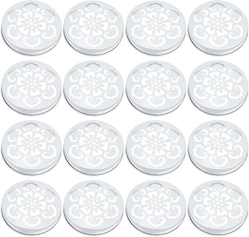 Miniatura 1 de GORGECRAFT 16 tapas de inserción de tarro de flores de masón de 2.64 pulgadas2.638 in de diámetro interior, tapas de rana, diseño de nube
