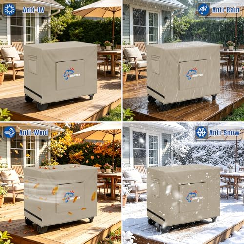 SIRUITON Outdoor Bar Cart Cover for 30 Inch Portable Outdoor Table, Heavy Duty 600D Oxford Fabric Outdoor Waterproof BBQ/Worktable Metal Movable Table Cover by SIRUITON - Image 6