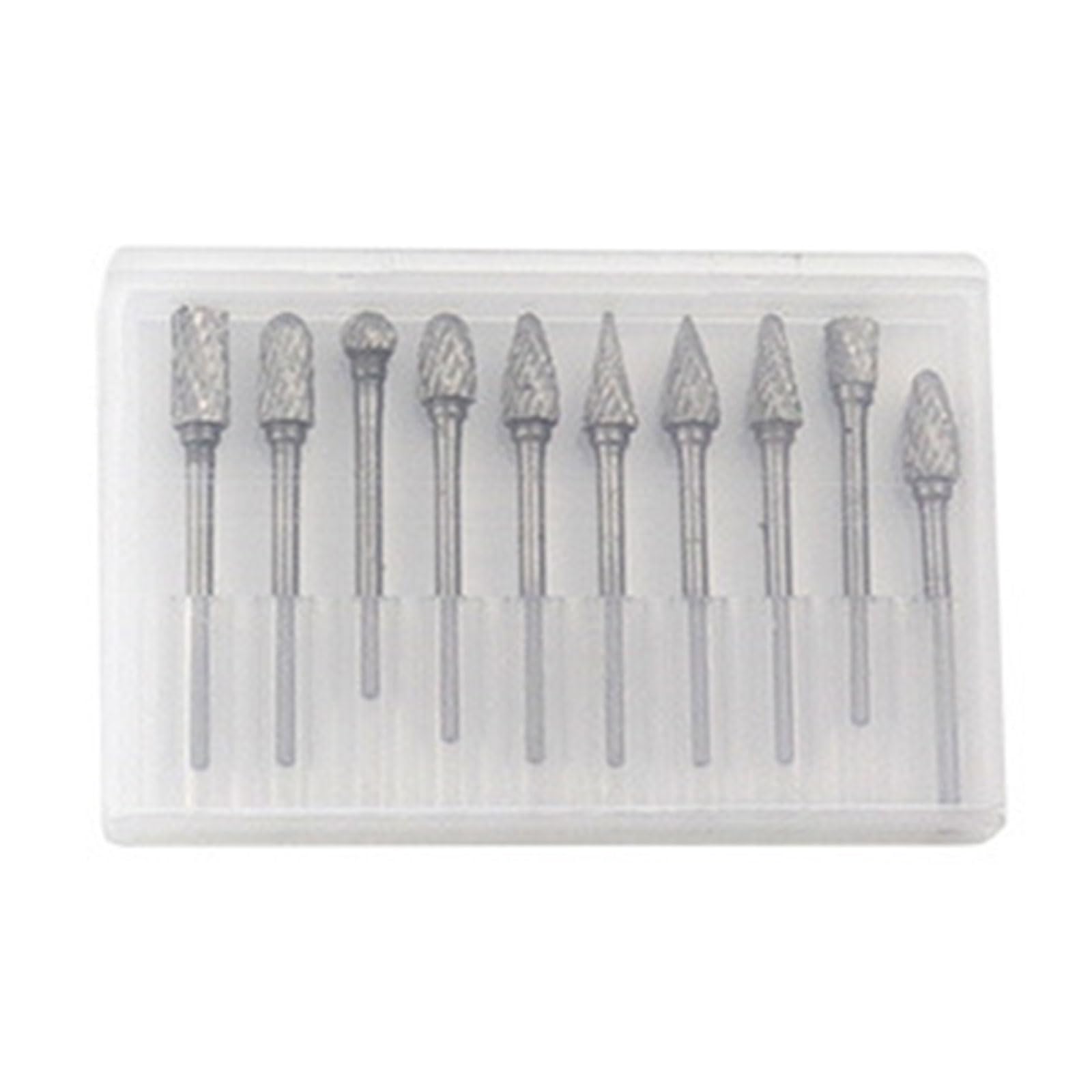 10Pieces Alloy Steel Rotary Burrs With Double Cut Design Grinding Head Bits For Efficient Cutting And Smooth Operations