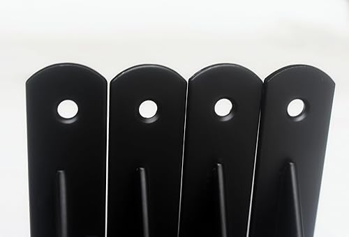 Vista 38 de Paquete de 4 soportes de estante resistentes de 8 pulgadas de largo x 6 pulgadas de alto con tornillos, soportes de estante de metal, soportes