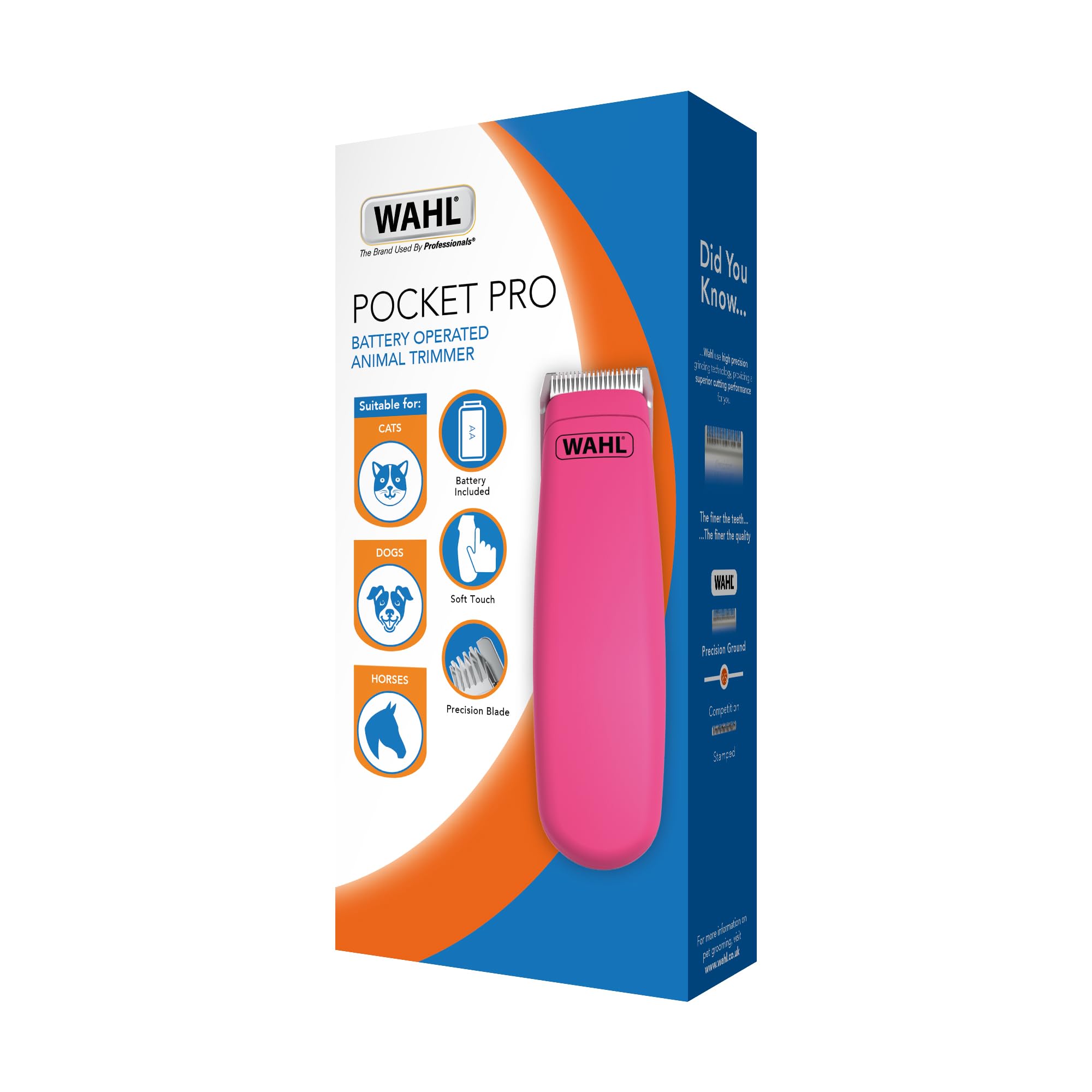 Wahl Pocket Pro maszynka do strzyżenia włosów, mały trymer dla zwierząt domowych, zestaw do pielęgnacji zwierząt domowych, zestaw do pielęgnacji psów, przycinanie i porządkowanie mniejszych obszarów,