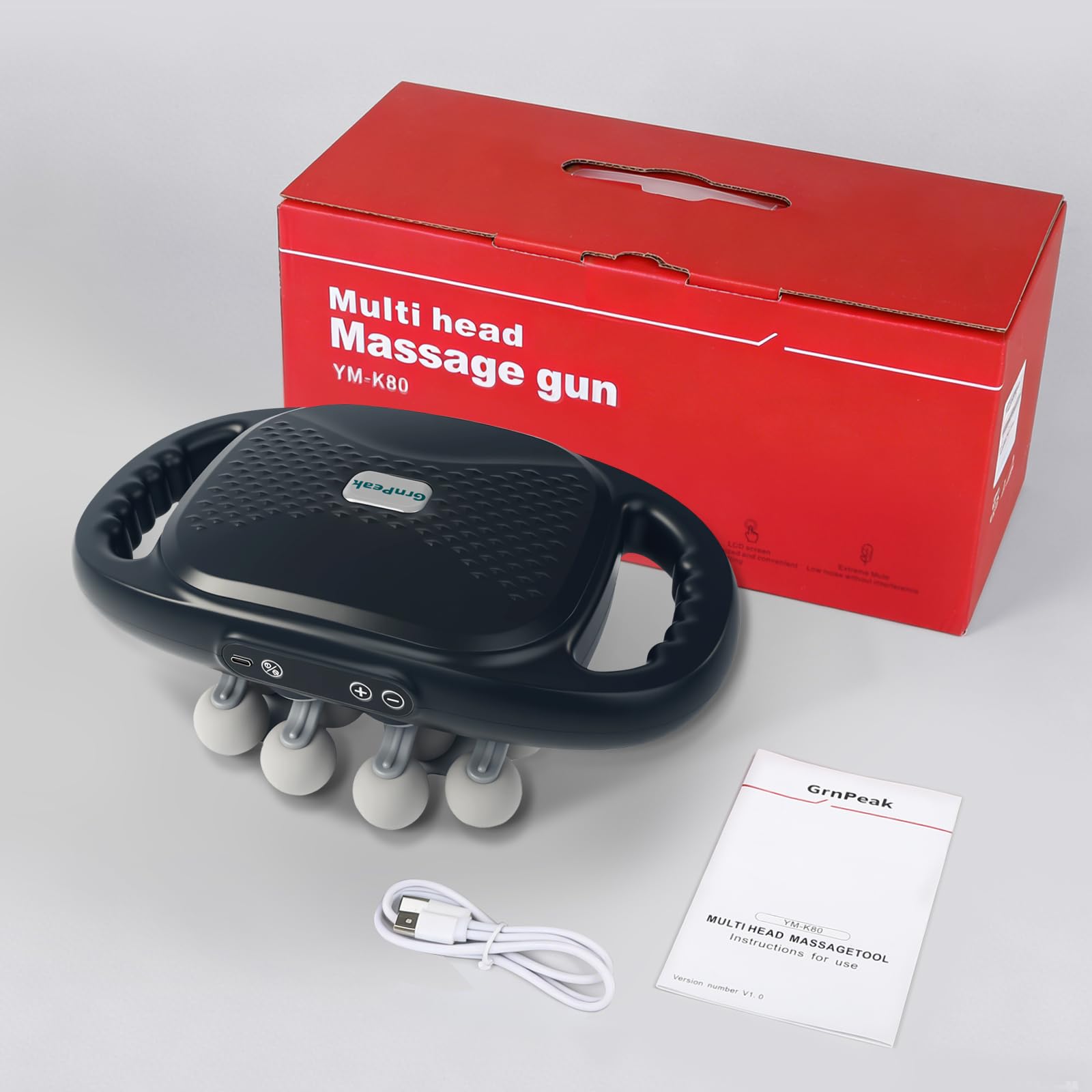 16 Kopfmassagepistole, Tiefengewebe Percussion Massagegerät mit 99 Intensitätsstufen für Nacken, Rücken, Schultern, Beine Schmerzlinderung & Erholung