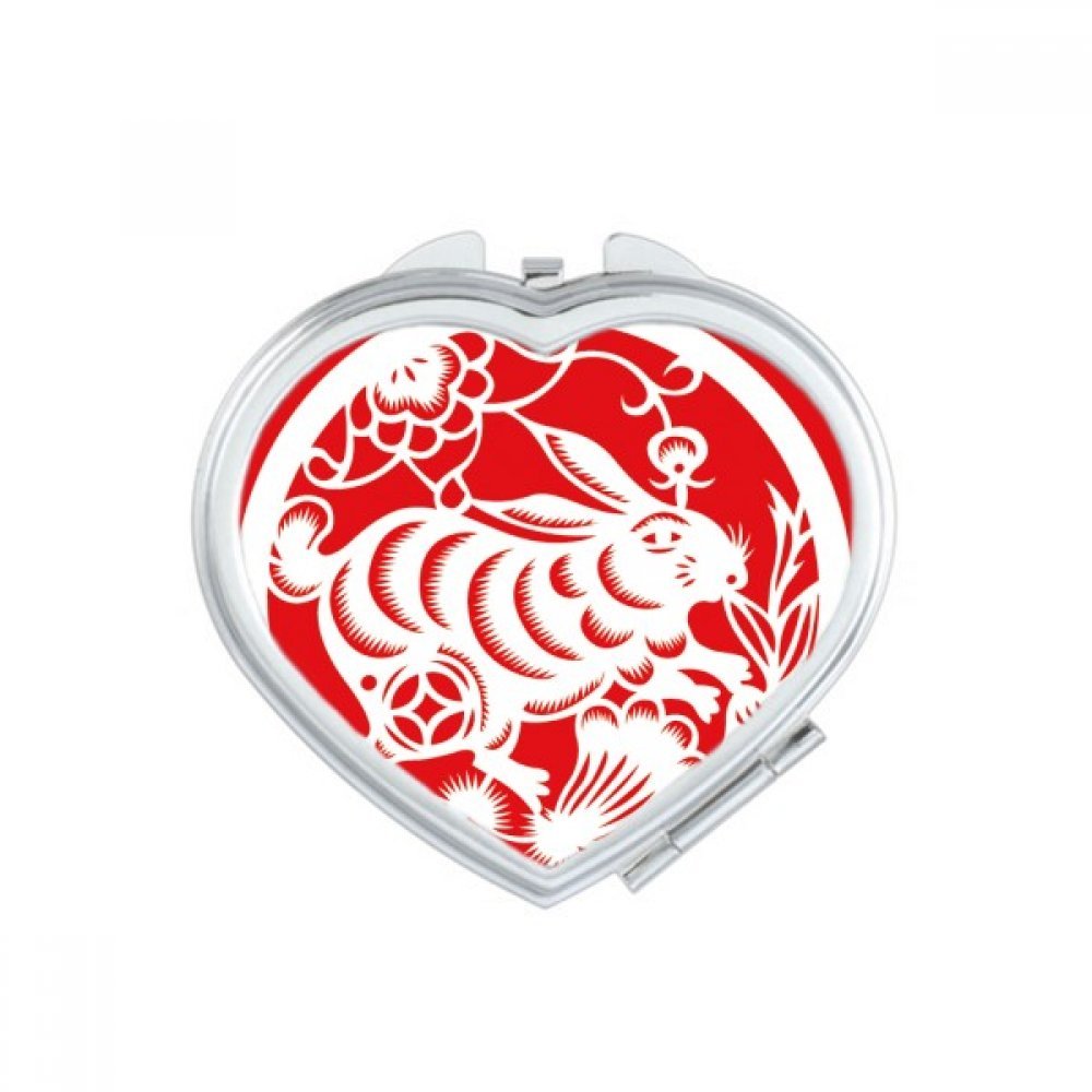 Miroir compact lapins papier cut Chine mignon miroir de poche à la main