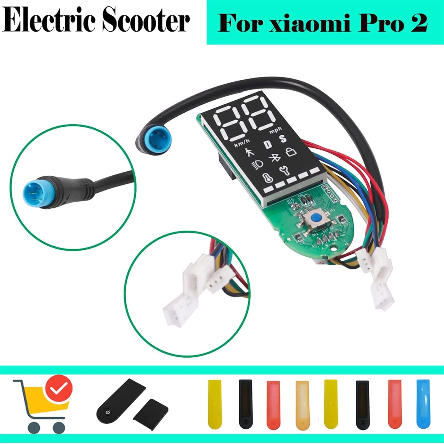 Electric Scooter Fit for Xiaomi Pro 2 Accessories Dashboard BT Board Replacement Fit for Xiaomi Scooter Pro 2 Circuit Board Display