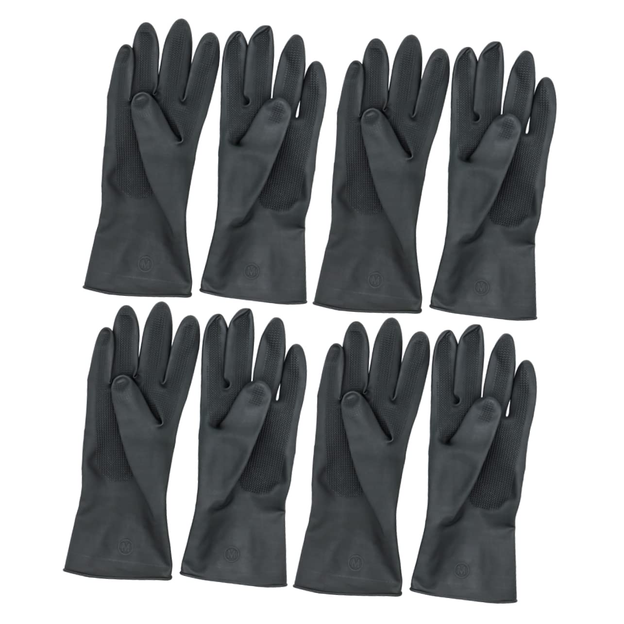 Healeved Protect Your Hands 4-pair Salon Gloves Waterproof Heat-resistant Skid-proof Rubber Gloves for Men Size s