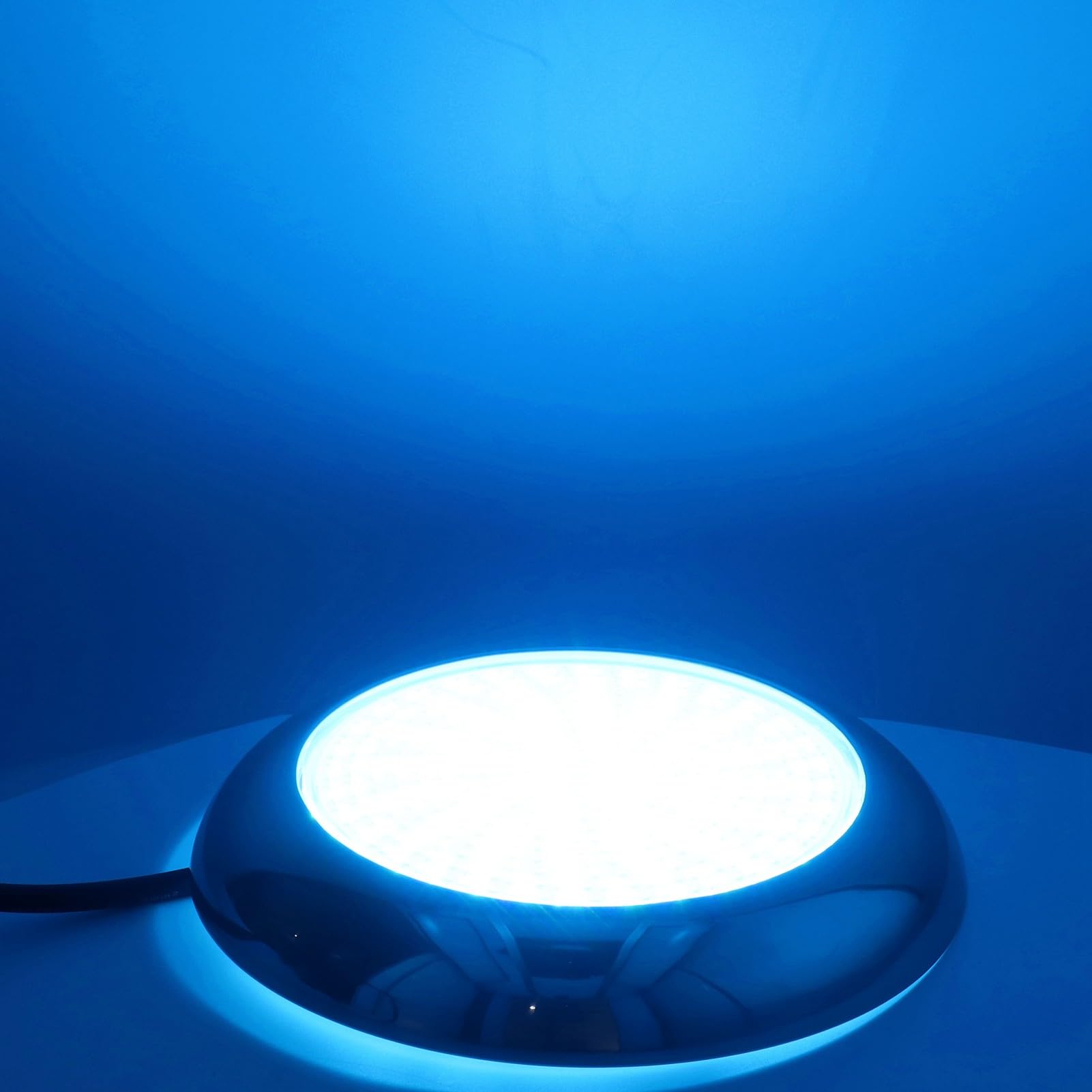 Fafeicy 468LED 35W Światło do Basenu Pilot RGBW AC12V IP68 Wodoodporny, z 12-kluczowym Pilotem i 7 Statycznymi Kolorami, do Dekoracji Krajobrazu Podwodnego Stawu (Skorupa bez wzoru)