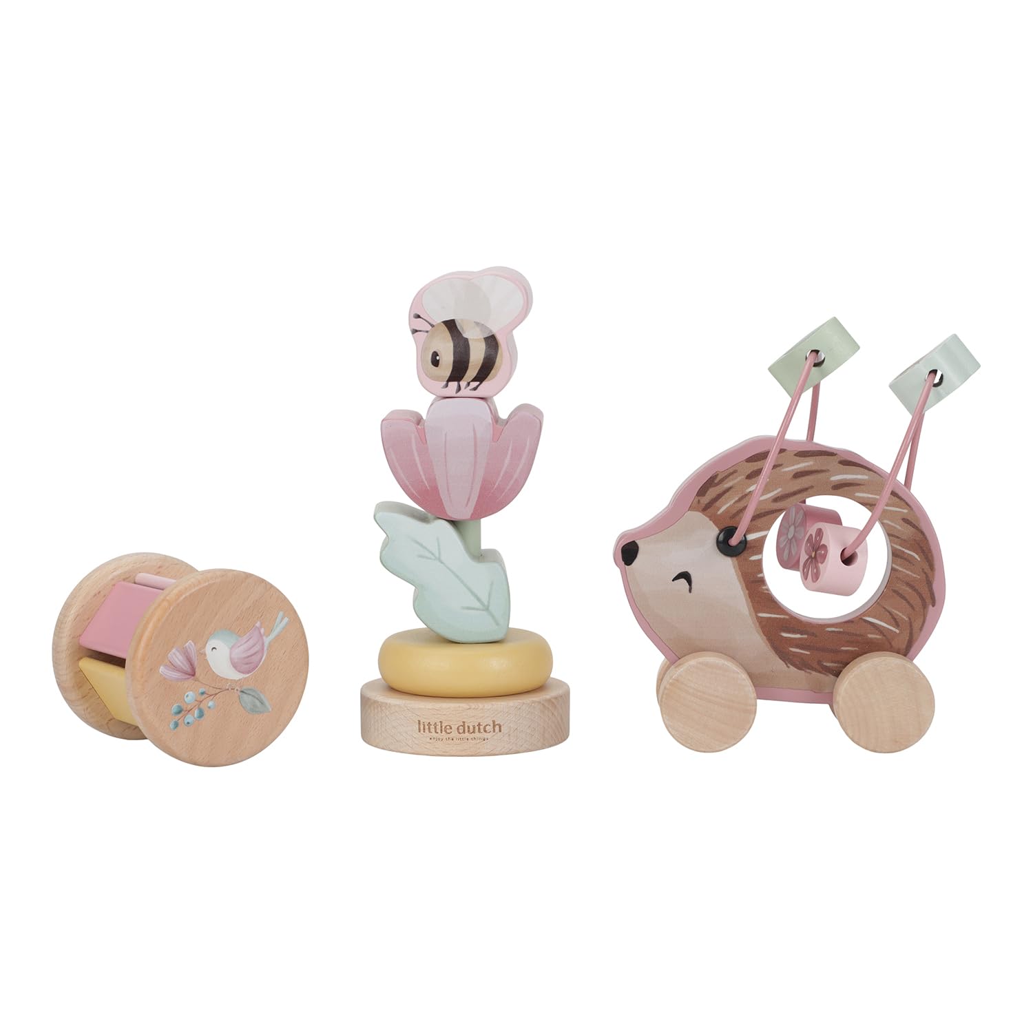 Little Dutch Geschenkset Holz-Spielzeug 3-teilig für Baby Kleinkind Mädchen rosa - Fairy Garden