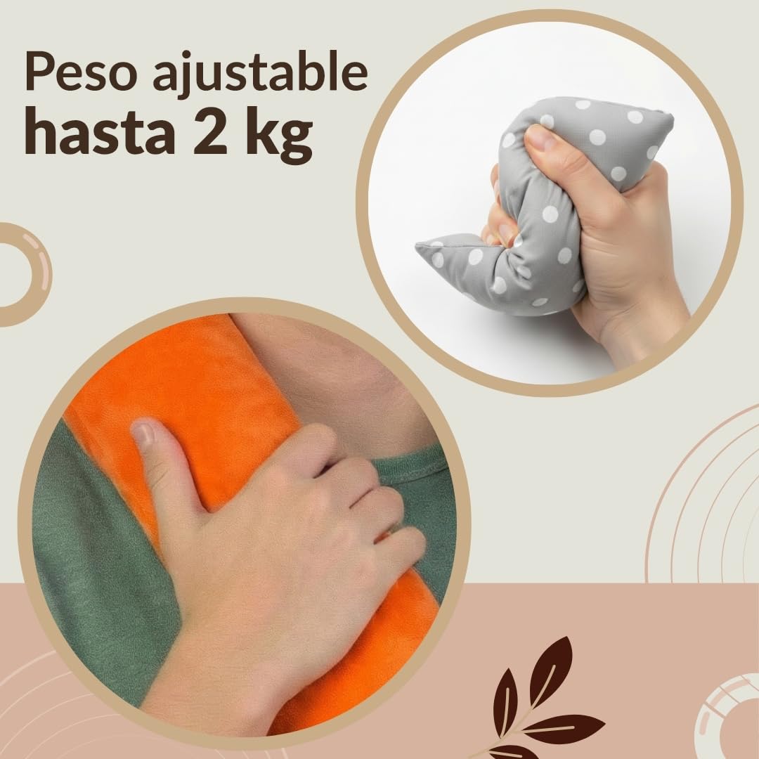 Peluche con Peso 2 kg, Zorro Peluche Ansiedad, Relajante