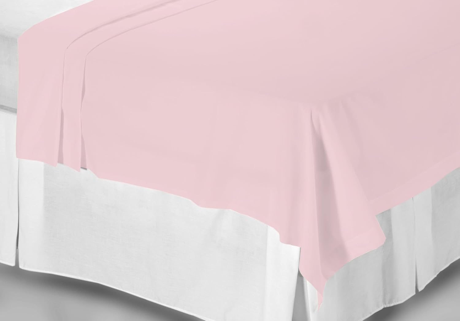 Belledorm 200 Thread Count Egyptian Cotton Flat Sheet (Twin) (Pink)