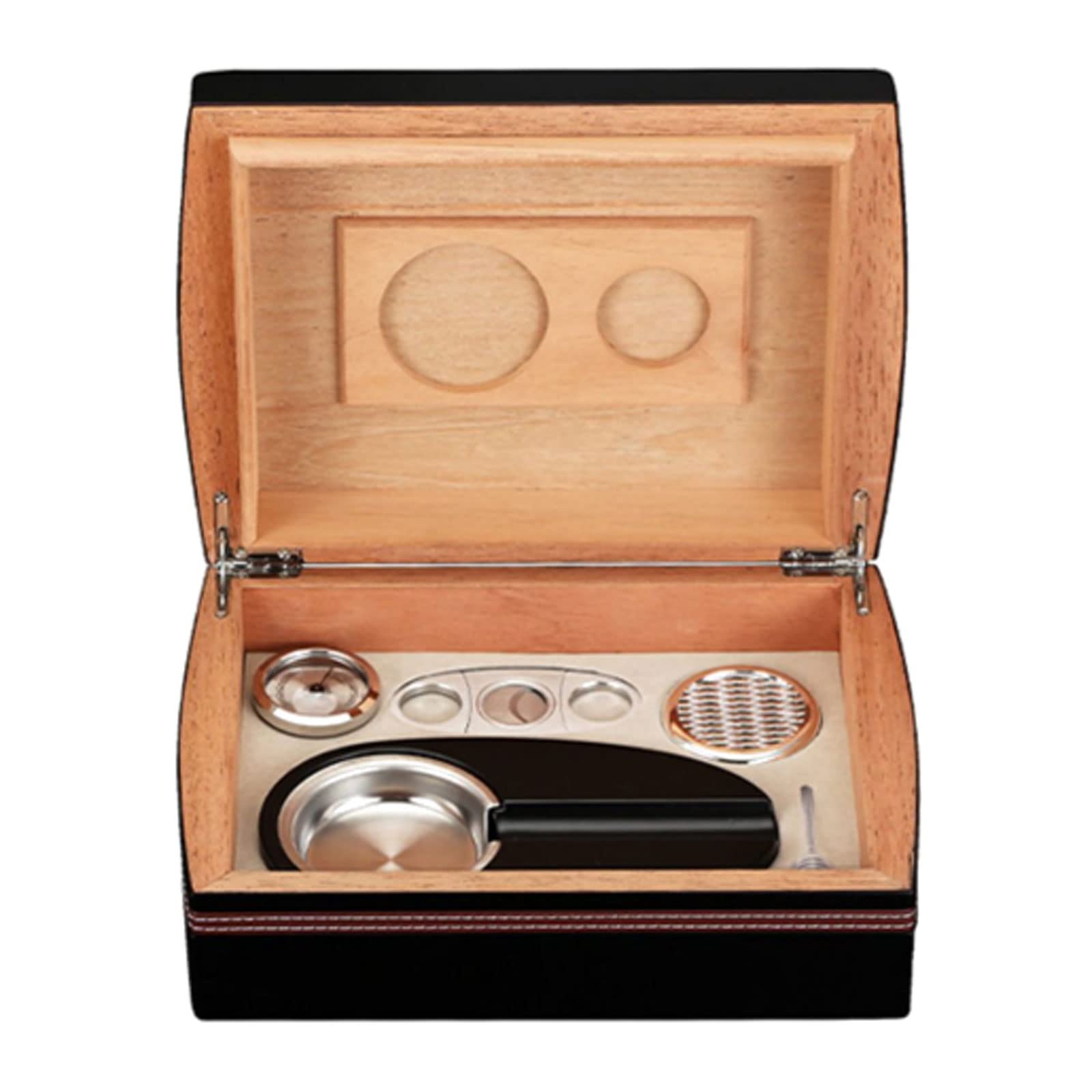 Garosa Cigar Box Portable Leather Cigar Case Travel Cigar Case