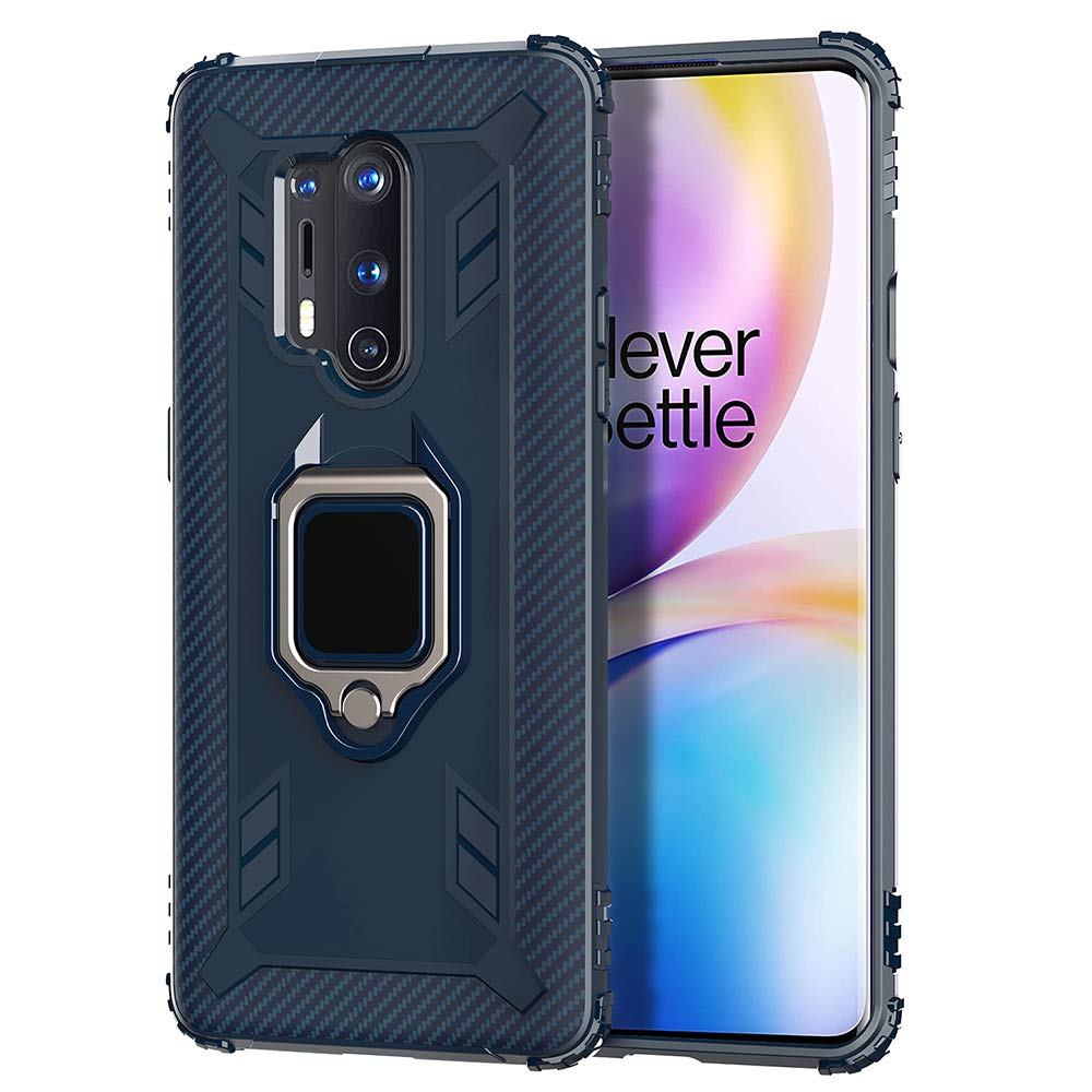 Topnow Designed for OnePlus 8 Pro Case, Anti-Slip Shock Absorber with Kickstand for OnePlus 8 Pro (Blue)