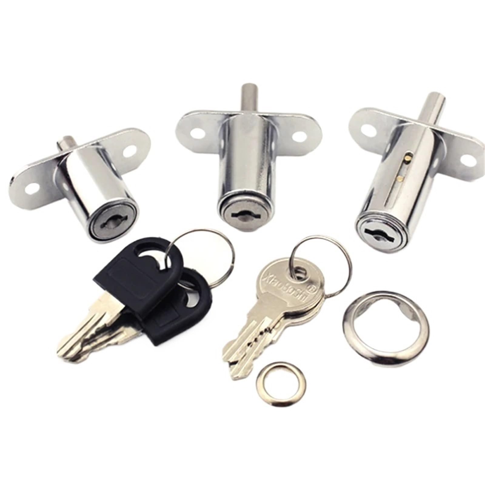 Serrure à bouton-poussoir JA50 G 40mm pour porte coulissante et armoire