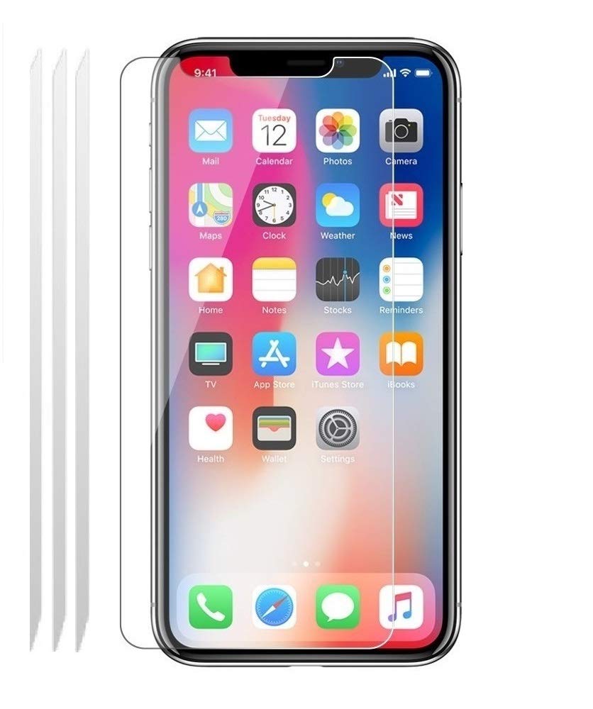 TeKKno3x LCD Screen Protectors Guards And Cleaning Cloths for Apple iPhone XR
