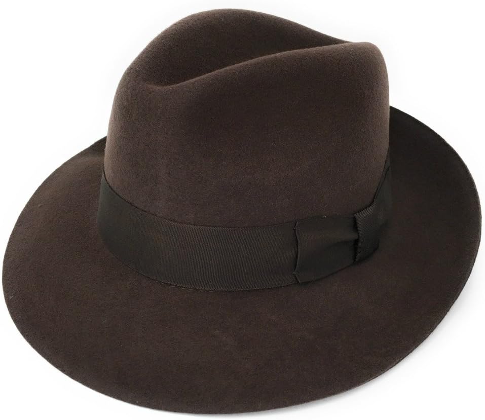 Cotswold Country Hats Snap Brim Mayfair Fedora Hat, Premium Wool, High Crown, Lined