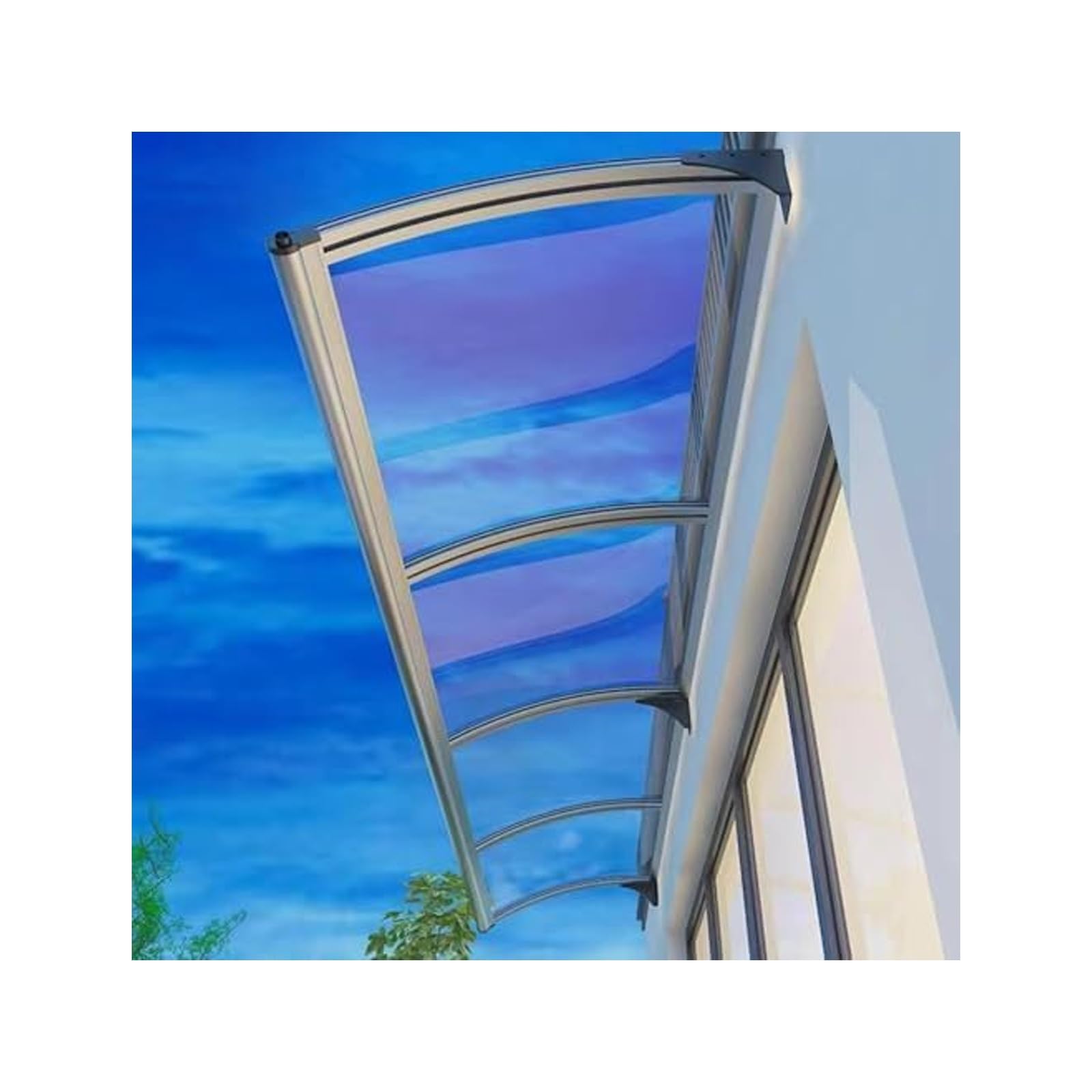 Auvent de porte 65x150 cm imperméable pour fenêtres et entrées