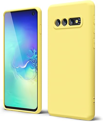 Oakxco Diseñada para Samsung Galaxy S10 Plus Funda de Teléfono con Agarre de Silicona Líquida, Bonita Delgada Fina Suave Funda de Goma TPU Gel Liso
