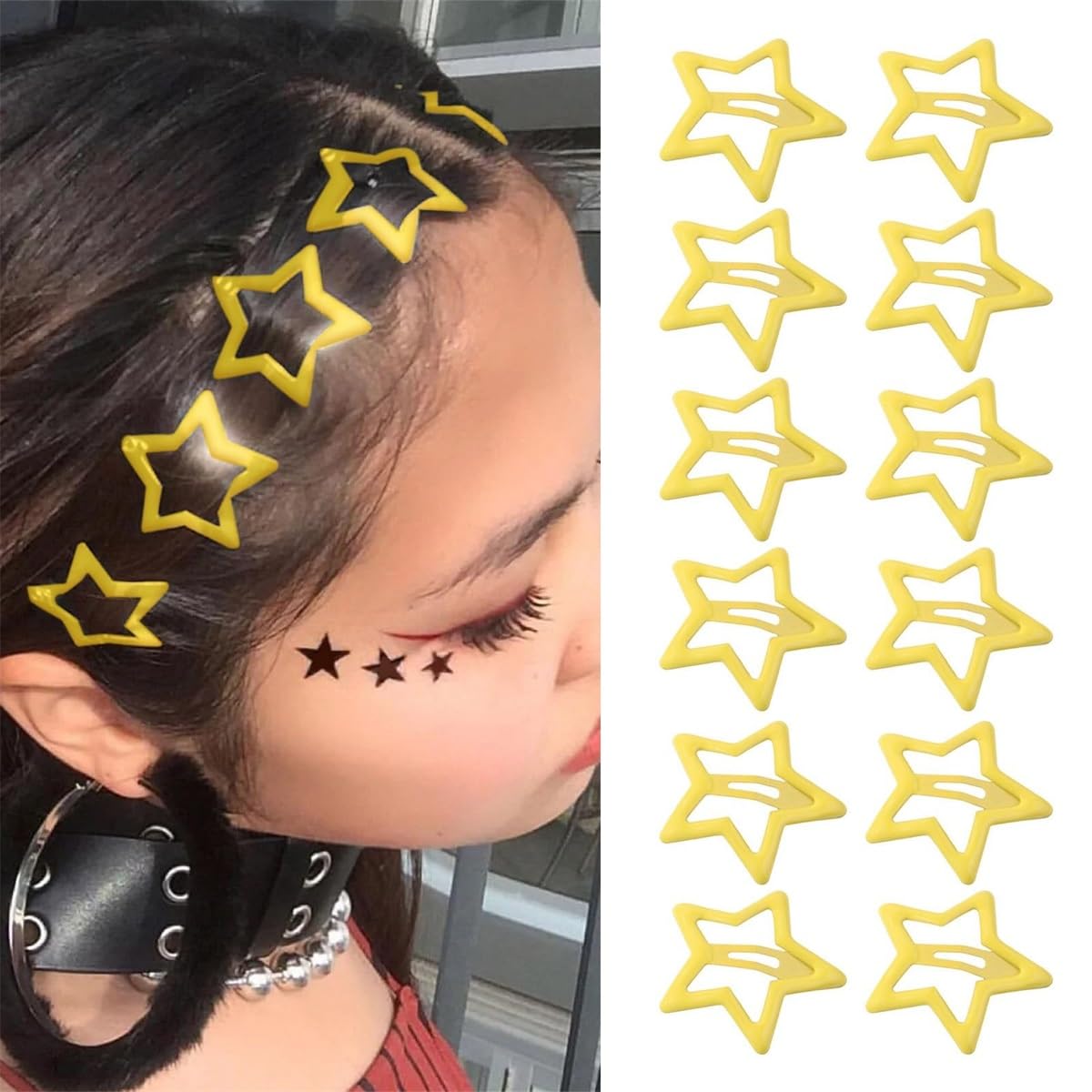 Amazon.co.jp: 星 ヘアピン ヘアクリップ 12個セット 3CM ミニ 星ピン