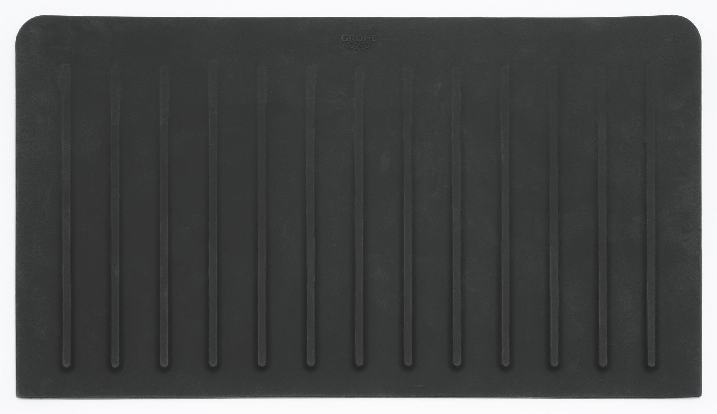 GROHE Abtropfablage (Material: Silikon, 450 x 250mm, spülmaschinenfest, S-Size), schwarz, 40872K00