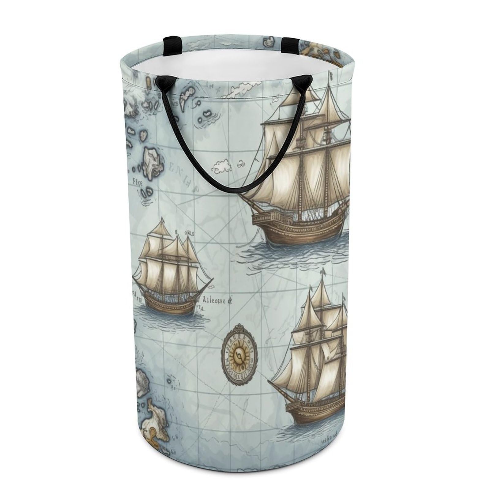 Panier à linge sale pliable léger et bac de rangement compact à poignées pour armoire