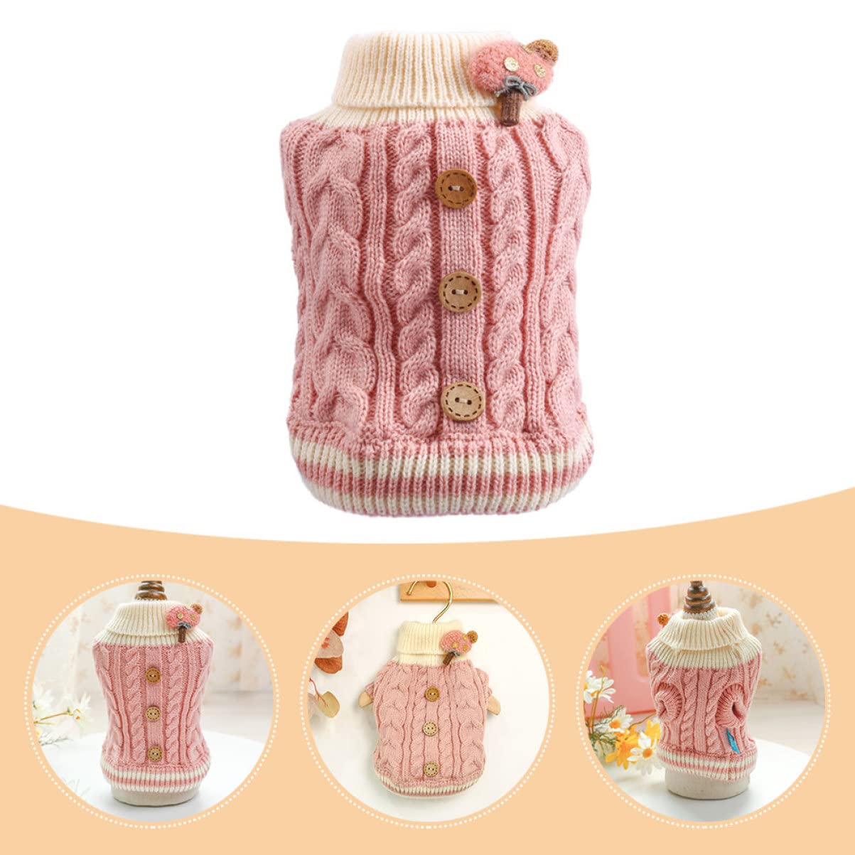 BESPORTBLE 3pièces Pull pour Chiens Et Hiver Pull Et avec Design Cartoon Vêtements Confortables pour Animaux