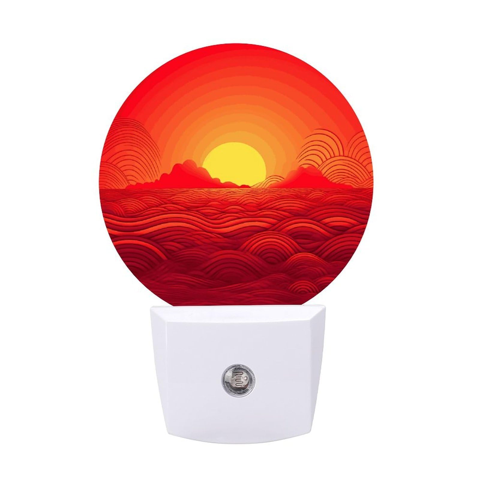 LDGSUPH - LED night light with smart sunrise sensor and 0.5W night light, plug-in night light, dark to dawn sensor, energy saving small lights, night light