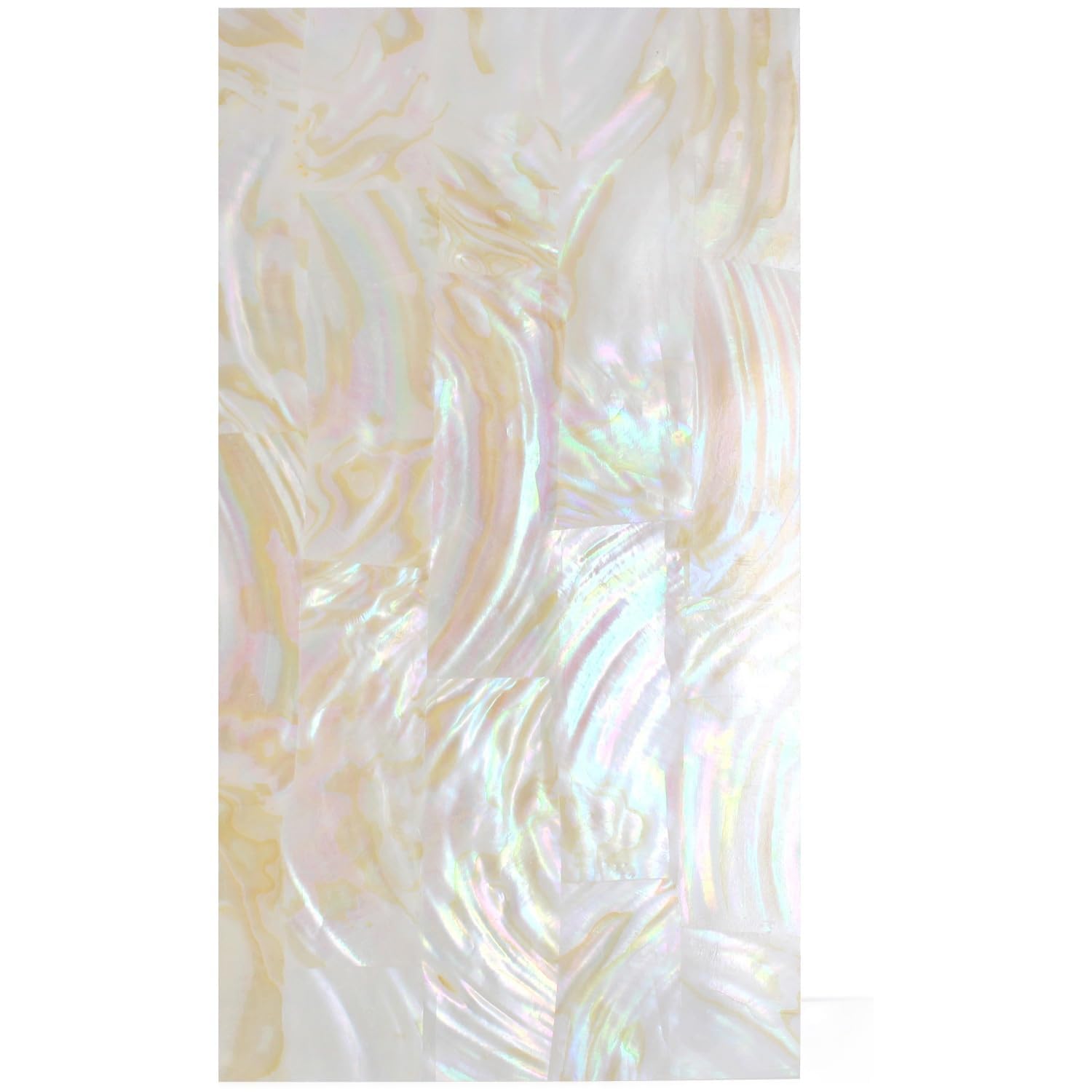 Natural Shell Veneer Sheet, 24 x 14 cm, 0.2 mm for Inlay, Yellow Lip