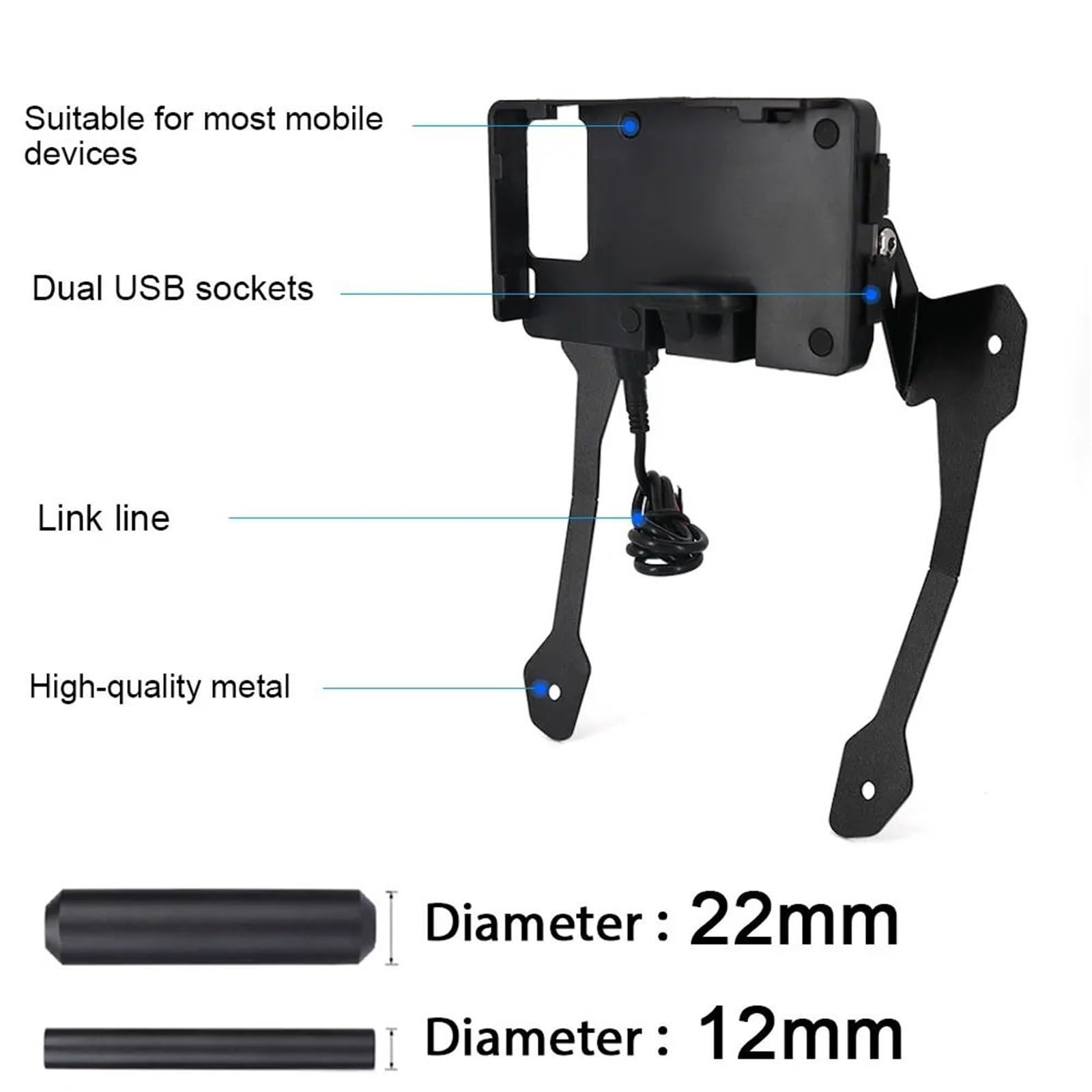 Moto GPS Support De Navigation Support de téléphone GPS pour Moto Convient pour BMW F850GS ADV 2018 2019, Support de Navigation, Clip de téléphone Support De Navigation GPS pour Moto
