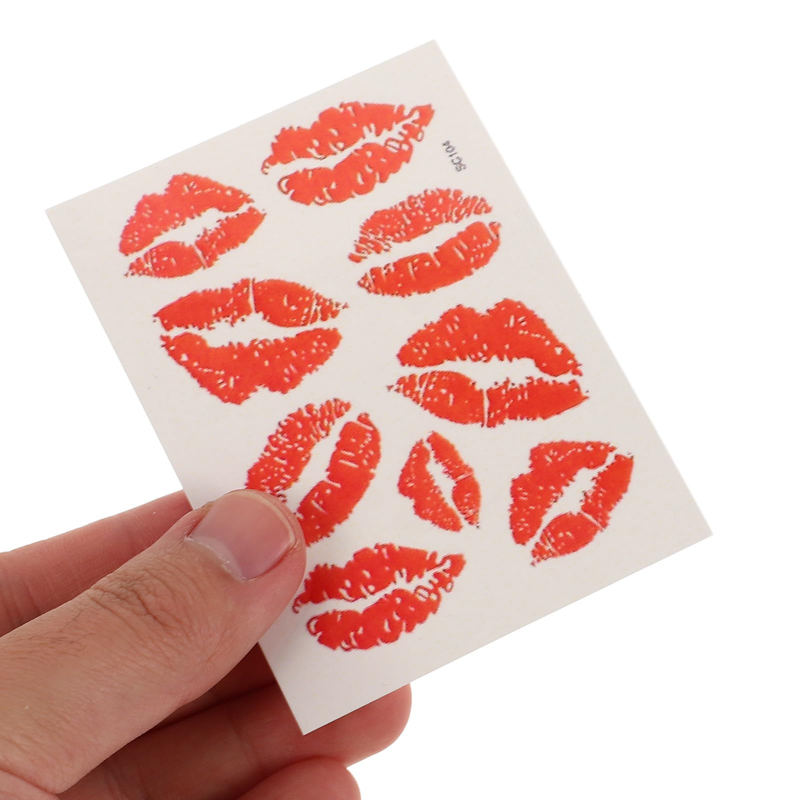 FRCOLOR 6 Tatuaggi Temporanei a Forma di Labbra Rosse per San, Adesivi Temporanei Impermeabili per La Festa di San