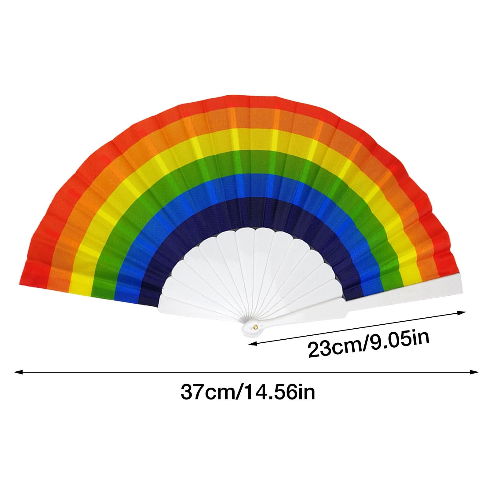 Abanico De Mano Plegable Orgullo Arcoíris Gay - Accesorios del Orgullo