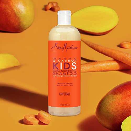 SheaMoisture Kids Shampoo Extra-Nourishing Mango & Carrot For Dry, Delicate Hair 24 fl oz - Image 5