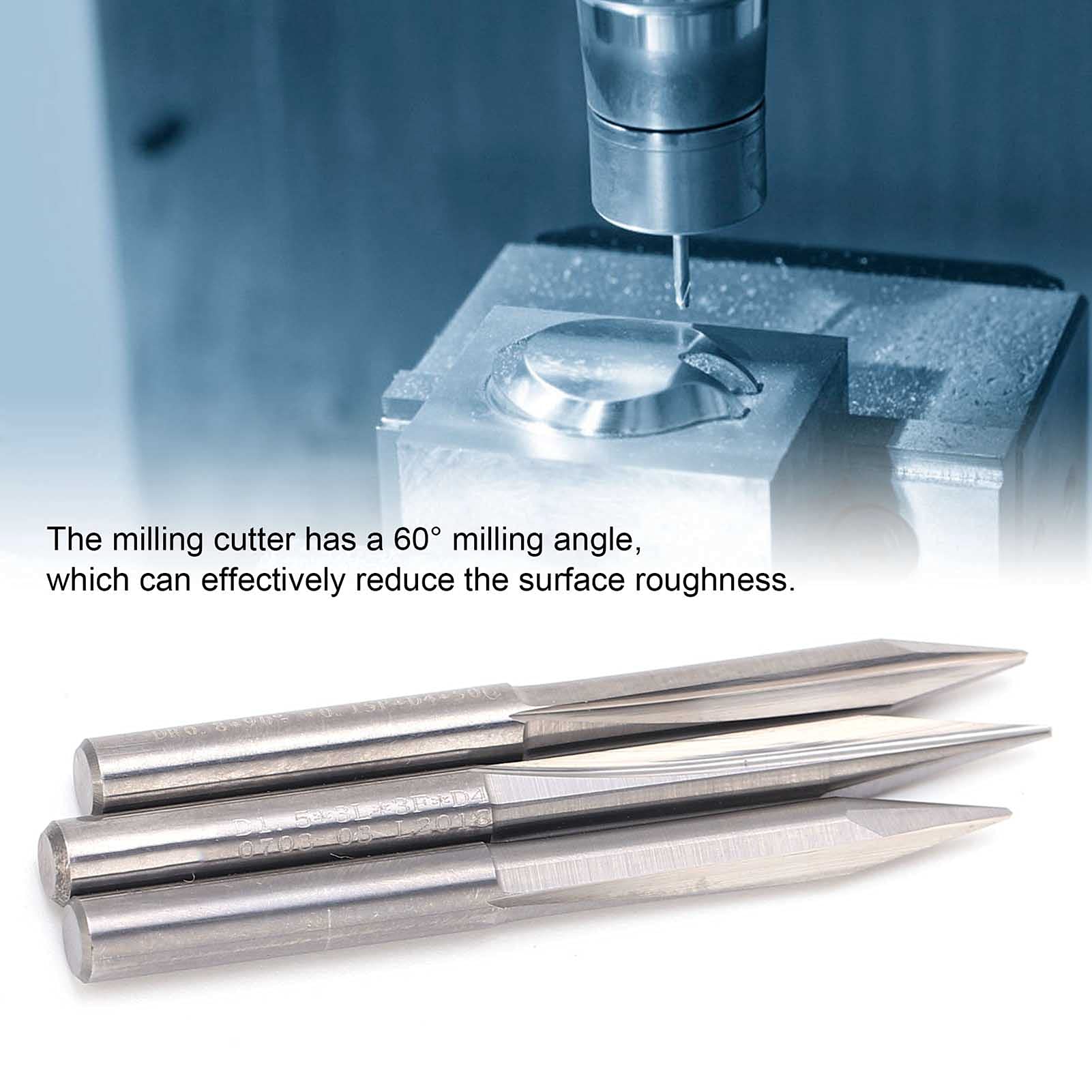 Walfront 3 ADET CNC Router V Uçları Üç Boyutlu CNC Freze Kesici