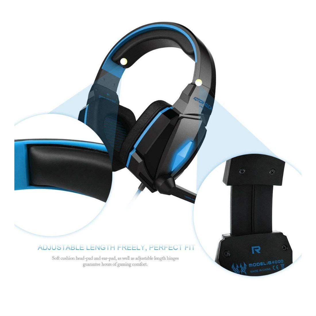 Kotion EACH G4000 USB Stereo Gaming Headphone Game Headset Headband with  Microphone Volume Control LED Light for Fone PC Gamer|each g4000|kotion  eachgame headset - AliExpress