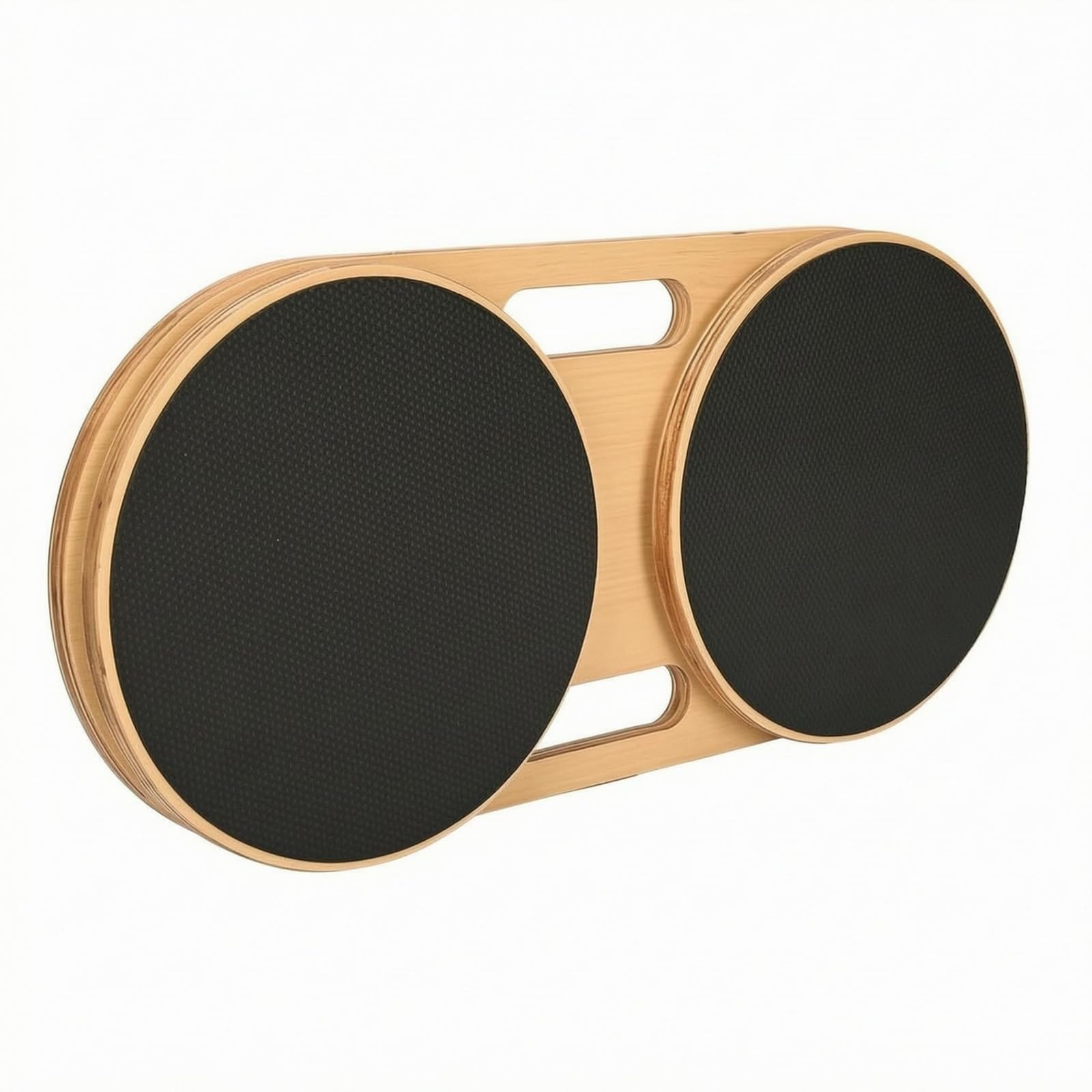 doubleDisc Pilates Twist Board Hand Cutouts Wooden Twist Board Low-Height Exercise Gear Polished Finish for Rehabilitation, Camel-picture-10