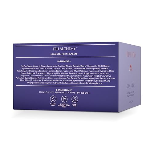 Miniatura 7 de Tru Alchemy Quench Crème - Hidratante facial diario  Ácido hialurónico, vitamina C y bakuchiol (mejor que el retinol)  Crema facial hidratante