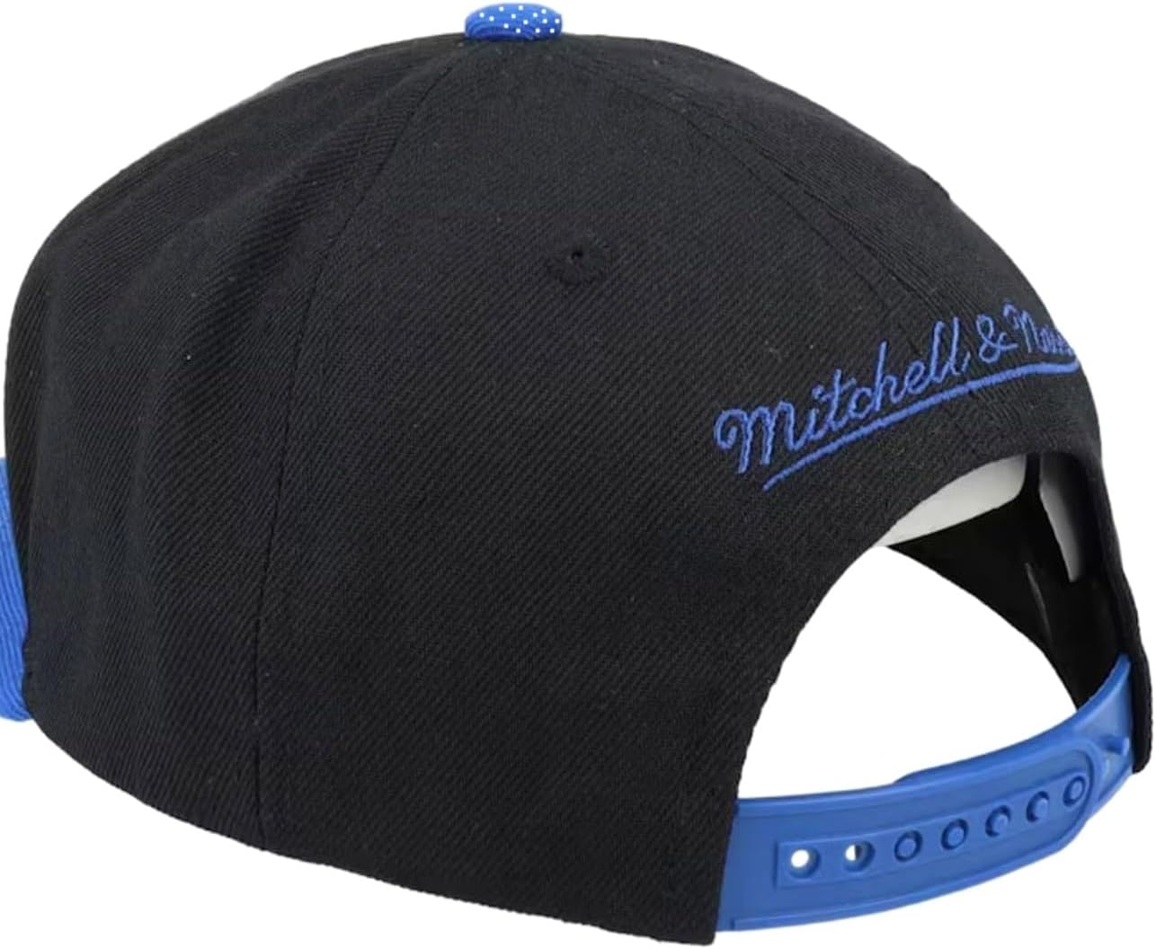 Mitchell & Ness Golden State Warriors Snapshot Snapback Adjustable Hat Cap - Black and Blue