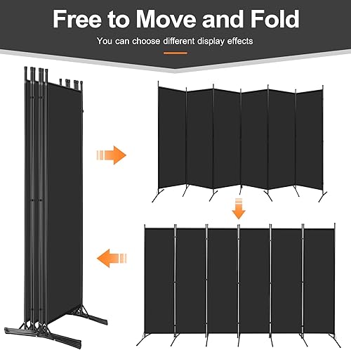 Miniatura 8 de Divisor de habitación portátil 6 paneles divisores de sala de partición separadores de habitación Gdvsclr y pantallas plegables de privacidad