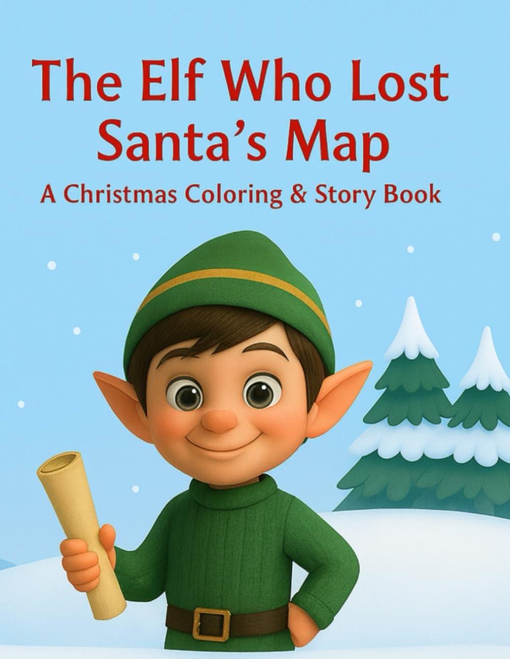 The Elf Who Lost Santa's Map: A Story & Coloring Book for Kids