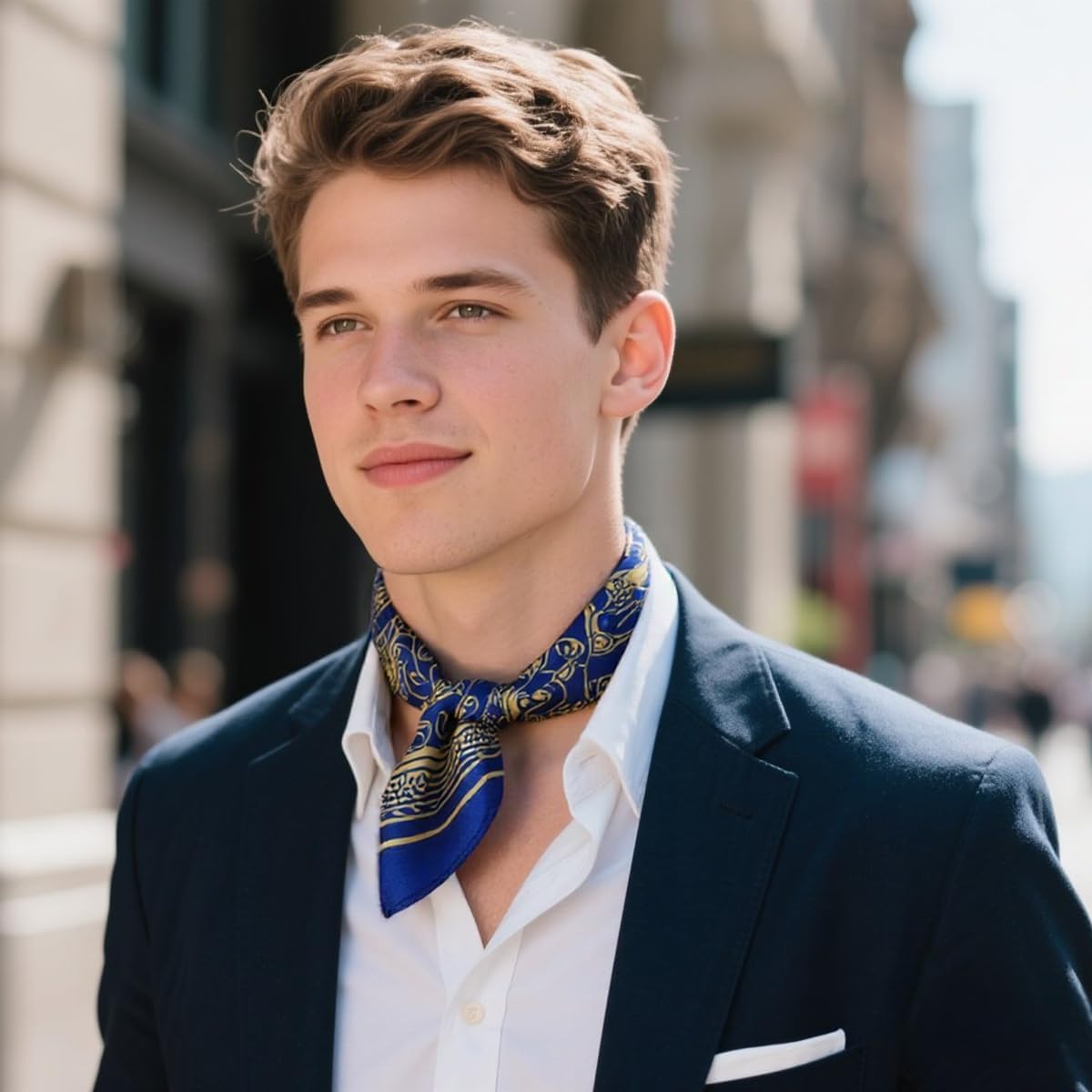 Vintage Silk Feel Designer Square Scarf Satin Bandana Neckerchief Head Scarf for Men and Women - Image 3