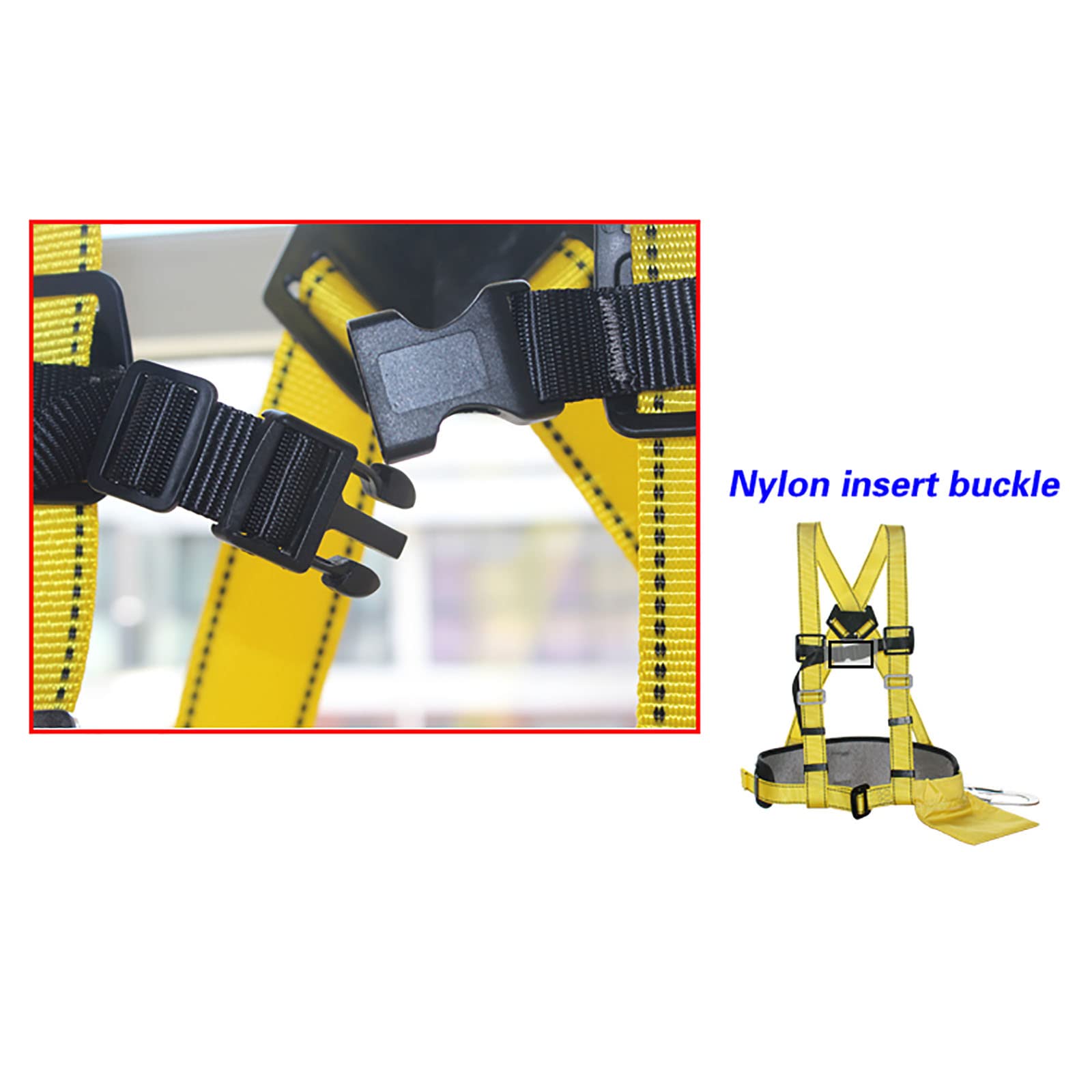 SwaYve Arnés de Seguridad Anticaídas, Cinturón de Seguridad para Trabajos Aéreos para Escalada en Interiores, Trabajos a Gran Altitud, Construcción, Poda, Fábricas, Ingeniería Civil/1.6M
