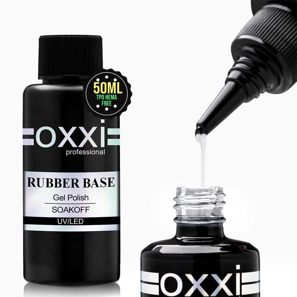 OXXI Professional Big Size 50ML Rubber Base Coat Gel Nail Polish Tpo Hema Free Large Capacity Refill Pack