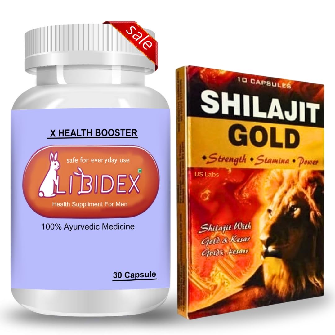 Extra Effective Josh Booster Libidex40 UP Capsules For You Original Health Suppliment with 1 Extra Shilajeet Gold - Pack of 2 (Capsule + Shilajit) (Extra Loaded)
