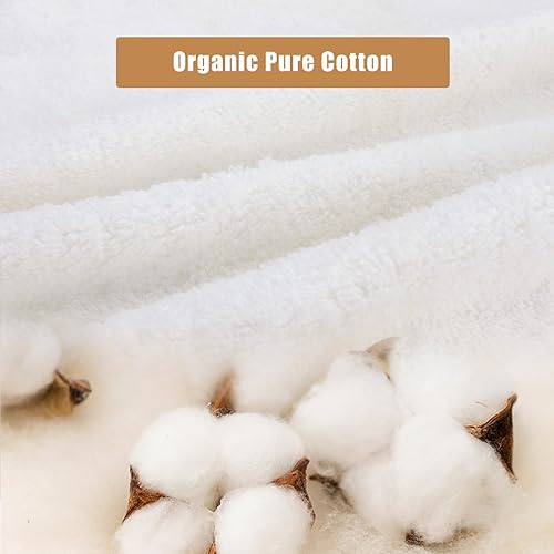 Miniatura 2 de SEMAXE - Toalla de mano 100% algodón, toalla suave y altamente absorbente, calidad de hotel y spa, 16 x 27 pulgadas, 1 toalla de mano blanca